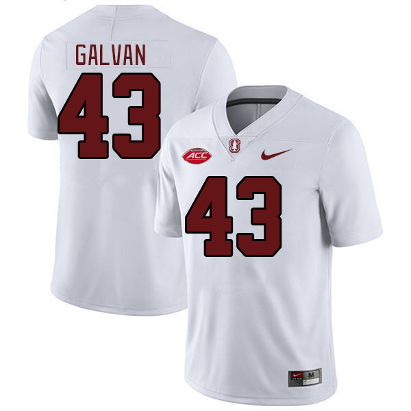 Men #43 Jahsiah Galvan Stanford Cardinal 2024 ACC Conference College Football Jerseys Stitched-White